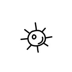 Obraz premium bacteria and viruses icon