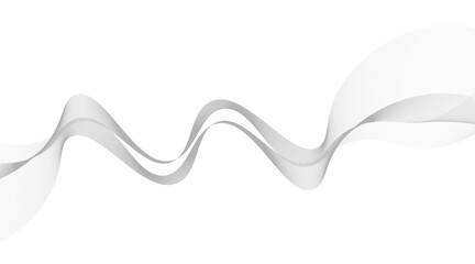 Elegant abstract design featuring monochrome wavy fine lines intertwined against a white background, Modern colorful wavy lines pattern design element. Suitable for banner, cover, poster, website.