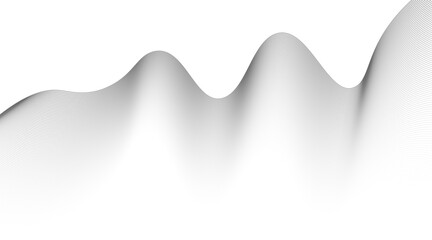 Elegant abstract design featuring monochrome wavy fine lines intertwined against a white background, Modern colorful wavy lines pattern design element. Suitable for banner, cover, poster, website.