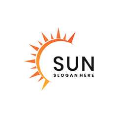 Sunlight logo icon vector design template
