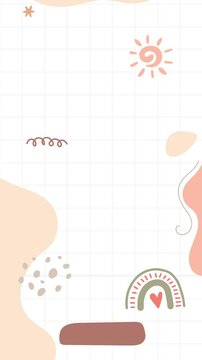 Cute background social media post feed or story