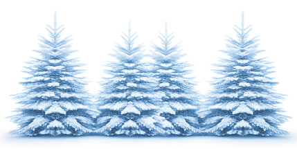 Snow Covered Evergreen Trees A Winter Wonderland Scene