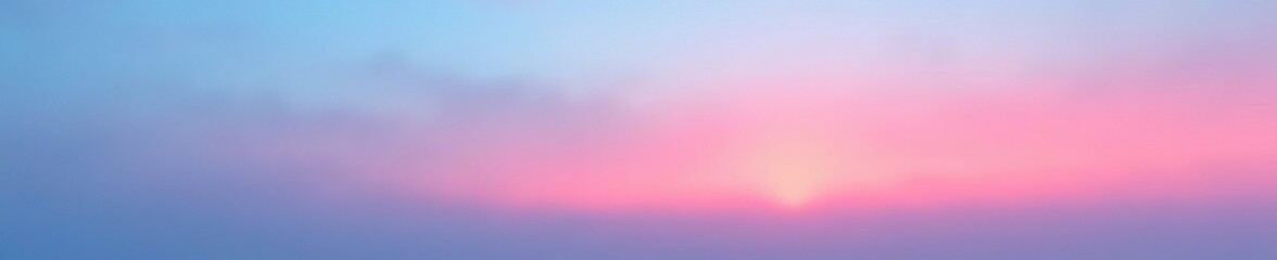 Obraz premium Ombre sky with soft blue hues blending into gentle red tones, minimalist, blue