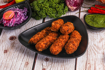 Indian minced meat kebab kofta