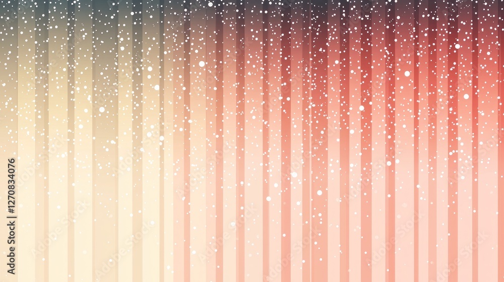 Poster soft gradient background with snowflakes and vertical lines