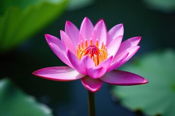 Obraz premium Water lily blooms with delicate pink and purple petals, flowers, waterlilies, nature