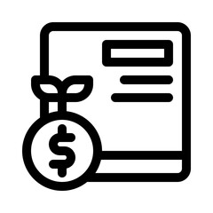 Investment Portfolio line icon
