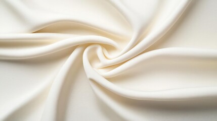 Obraz premium Cream-Colored Fabric Draped in Soft Swirls