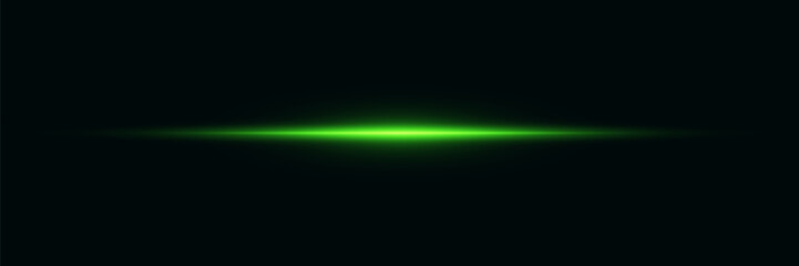 Green neon lines, light beam and horizontal laser.