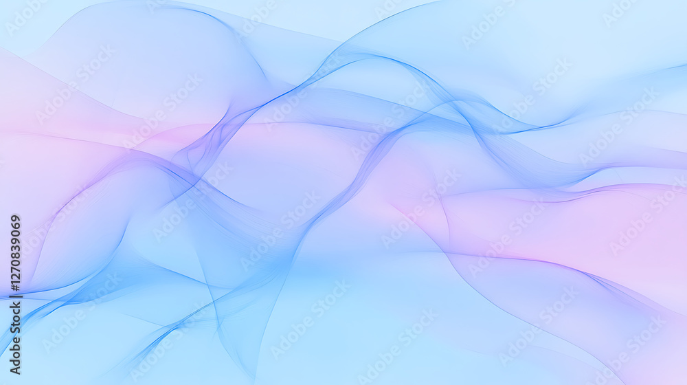 Poster subtle flowing fabric abstract design with delicate pastel hues for background applications