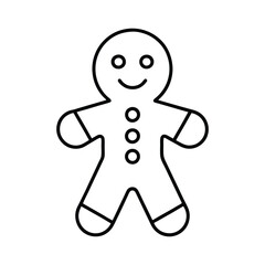 gingerbread man isolated on white
