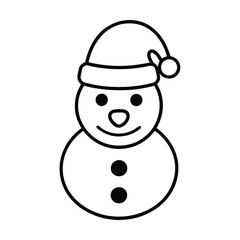 snowman isolated on white