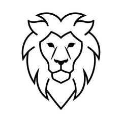 Fototapeta premium lion head vector illustration