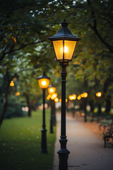street lamp in the night