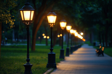 street lamp in the night