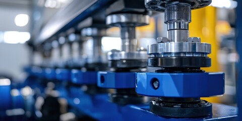 A close-up of high-pressure valves in a natural gas processing plant