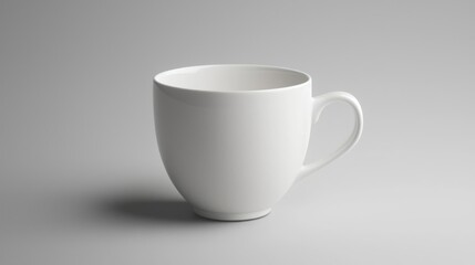 Fototapeta premium White Ceramic Mug on Grey Background