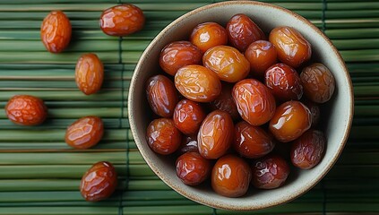 Obraz premium Golden Delights: The Honey-Glazed Almond Extravaganza