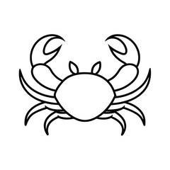 red crab with a white background