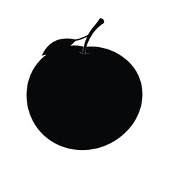 Hog Plum Fruit Silhouette Vector Art | Black and White Hog Plum Design Illustration