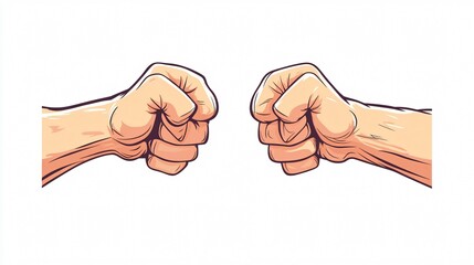 Fist Bump Graphic Element: Unity, Teamwork, and Collaboration