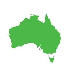 Fototapeta premium Map of Australian, sign silhouette. World Map Globe. Vector Illustration isolated on white background. African continent.