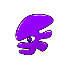 abstract design of roaring monster head