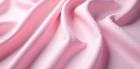 Obraz premium Pink and white striped fabric with subtle shading, pastel colors, pink and white stripes, striped texture