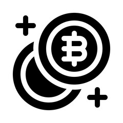 Crypto coin glyph icon