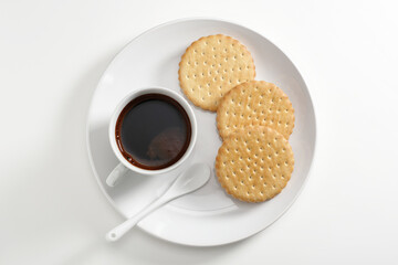 Coffee and sandwich cookies