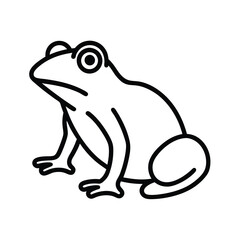 frog on white background