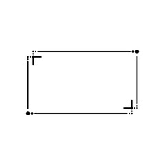 Fototapeta premium Rectangle frame icon vector. Frame illustration sign. Decorative Elements symbol or logo.