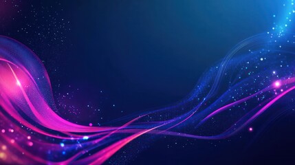 Abstract Waves with Glowing Lines