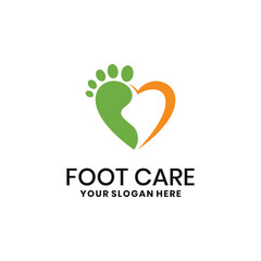 Foot logo, foot care logo design concept