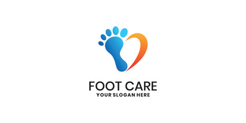 Foot logo, foot care logo design concept