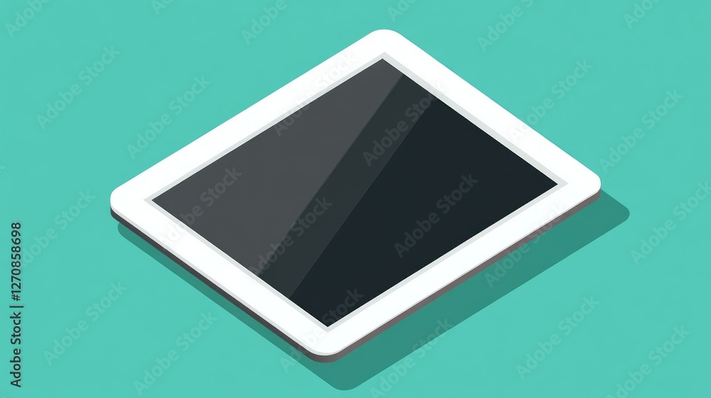 Poster high-refresh-rate tablet with smooth scrolling capabilities, displayed on a green background, repres