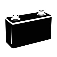 Battery silhouette illustration isolated on a white background