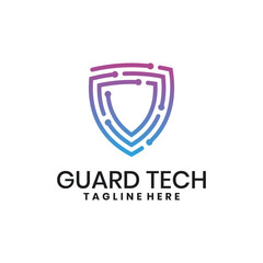 Shield logo protection vector design