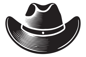 Classic Cowboy Hat Silhouette Vector for Western and Country Themes