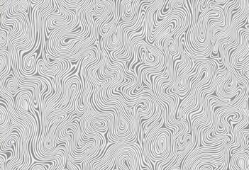 Organic Shapes Pattern: White & Gray Aboriginal-Inspired Design, Wavy Lines with Depth - Suitable for Wallpaper, Fabric Print, Modern & Cultural Appeal