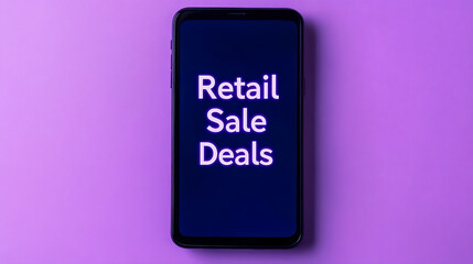 Discover amazing retail sale deals on mobile devices online shopping promotional offers digital environment close-up view consumer savings