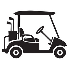 Golf Cart Illustration Vector Graphics Perfect for Golfing Enthusiasts Design