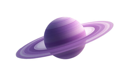 Obraz premium purple ring planet isolated on transparent background png 