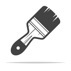 Wall paint brush icon transparent vector isolated