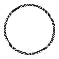 Circle Rope Silhouette Vector Graphic Download Rustic Border Design Element © Creative Image  