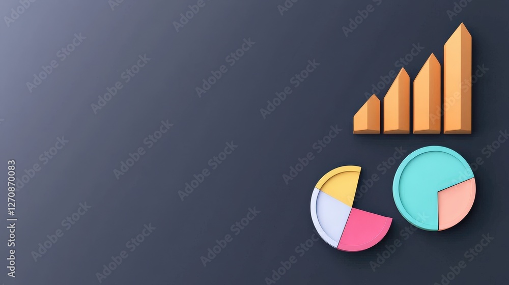 Aufkleber customer experience feedback optimization concept. data visualization with graphs and pie charts on 