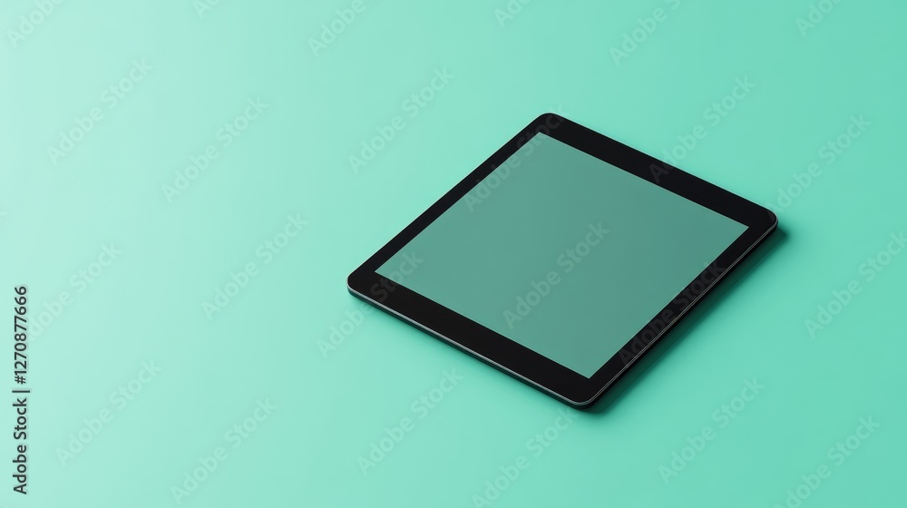 Poster tablet with an ultra-fast refresh rate, displayed on a green background, showcasing smooth and respo