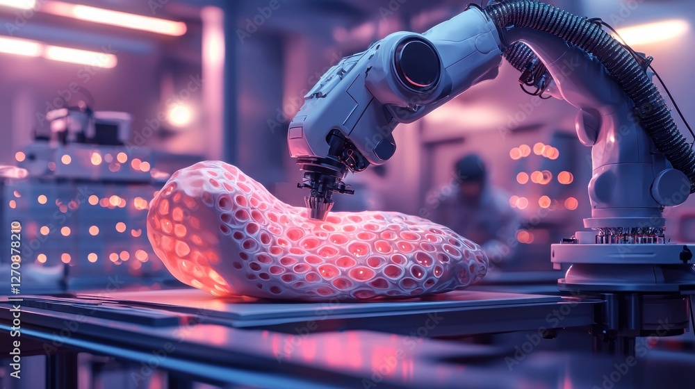 Poster crafting the future: ai-powered robotic arm sculpting intricate clay piece with user input