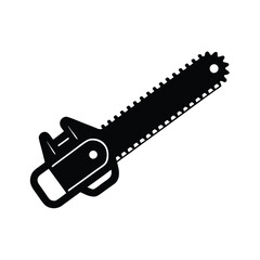 metal chain saw isolated on white