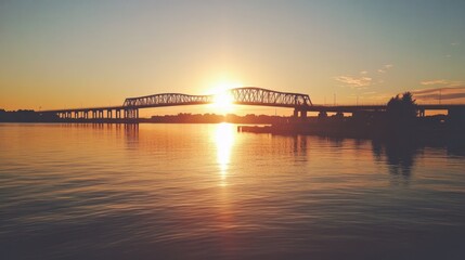 Bridge Silhouette at Sunset